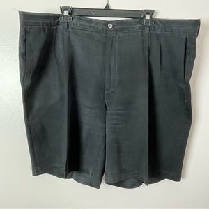 Tommy Bahama Dress Shorts Silk Pleated Front 4 Pockets Black Size 44